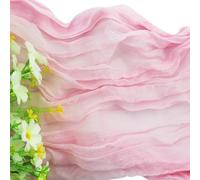 Pink Cheesecloth Table Runner, 90×400cm Rustic Gauze Fabric, Boho Centerpiece for Events, Wedding, Banquet, Party, Birthday, Bridal