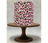 Pink Cheetah Print Edible Cake Wrap Topper - Animal Skin Icing Sheet or Wafer Paper Decoration - Safari Jungle Birthday Cake Wrap!044 (Icing Sheet)