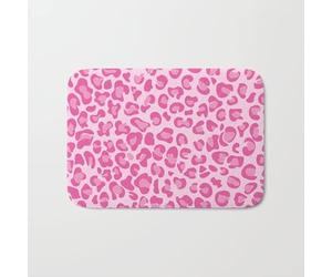 Pink Cheetah Shower Mat, Hot Pink Bathroom Mat, Leopard Print Bath Mat, Hot Pink Leopard Spots, Pink Animal Print, Pink Leopard Bath Mat 16 x 24 Inch