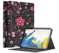 Pink Cherry Blossom Case for Samsung Galaxy Tab S9 Plus/ S9 FE Plus 5G 12.4 inch Tablet 2023, Multiple Viewing Angles Case with S Pen Holder Auto Sleep/Wake for Galaxy Tab S9+