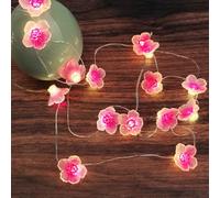 Pink Cherry Blossom Lights,Bedroom Fairy Lights Battery Operated,30 LEDs 3 meter with Remote Control Flower Lights for like Bedroom,Restaurant,Hotel,Commercial Building,Shopping Center,And More