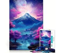 Pink Cherry Blossom Nature 1000 Piece Jigsaw Puzzles for Adults Jigsaw Mind Puzzle Mind Calm Art Assembly Unique Gift (38x52cm)