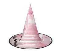 Pink cherry blossom staircase 2 PCS Halloween Witch Hat Costume Party Hat Suitable for Stage Play Accessories