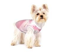 Pink Cherry Blossom Staircase Small Dog Cotton Vest Medium - Breathable, Comfortable Pet Shirt for Cats and Dogs