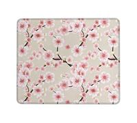 Pink Cherry Blossoms Enhanced Control Mouse Pad with Lock Stitch Edge Large Thick Non-Slip Desk Mat for Office Task