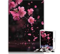 Pink Cherry Blossoms Falling Jigsaw for Adults1000 Pieces Interactive Learning Fun Activity Heartwarming Memorable Present Size 50x75cm
