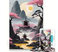 Pink Cherry Blossoms Jigsaw Puzzles for Teenagers 1000 Piece Wise Think Toy Gentle Leisure Tight Cut Santa Wish List (50x75cm)