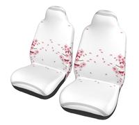 Pink Cherry Blossoms Motors Front Seat Protective Breathable Seat Covers for Cars, Automotive Comfort & Protection for Most Cars, Van, Trucks, SUV