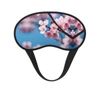 Pink Cherry Blossoms Print Blackout Sleep Mask - Side Sleeper Eye Cover, Soft Comfort, Perfect for Travel, Meditation