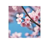 Pink Cherry Blossoms Print Building Brick Block Puzzle Square Creative Building Blocks Jigsaw Home Desk Decor
