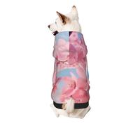Pink Cherry Blossoms Printed Dog Hoodie Soft Dog Sweatshirt Cute Cat Dog Clothes for Small Dogs Kitten Puppy, XL