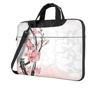 Pink Cherry Floral Printed Waterproof Laptop Case Ultra-Thin Portable One-Shoulder Laptop Bag 600d Oxford 13in/14in/15.6in