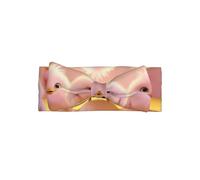 Pink ChickBow headband, patterned baby bow hair accessory, suitable for newborns, infants, and everyday wear