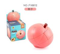 (pink) Children's Fruit Rubik's Cube Suit Series Peach Pear Lemon Fruit Twist Square Toy