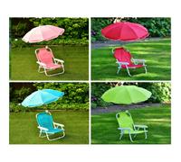 (Pink) Children's Parasol Chair Garden Chair Umbrella