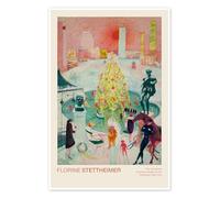 Pink Christmas, 1930-1940 Poster by Florine Stettheimer 90 x 130 cm Pink Wall art Wall decor