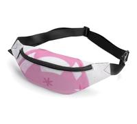Pink Christmas Ball Fanny Packs with Zipper, Personalized Waist Bags with Multiple Pockets, Adjustable Sling Bag for Travel, Waterproof Belt Bag, Crossbody Bags for Unisex