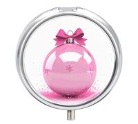 Pink Christmas Ball Pill Box Pill Case Pill Organizer Medicine Pill Organizer Weekly Pill Organizer Pill Holder Small Pill Case Pill Containers Pill Holder for Purse