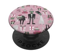 pink christmas monster bride frankenstein creepmas gothmas PopSockets Adhesive PopGrip