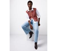 Pink Chunky Knitted Gold Button Vest 16