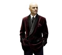 Pink City Studio Men Smoking Jacket Quilted Burgundy Velvet Jacket for Men Hosting Dinner Blazers Jackets (UK, Numeric, 58, Regular, Regular, Burgundy)