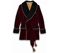 PINK CITY STUDIO Men's Smoking Jackets Maroon Smoking Fine Quilted Smoking Jacket Coat Party Wear (UK, Alpha, M, Regular, Regular, Maroon)