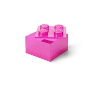 Pink Clear Brick-Shaped Storage Box