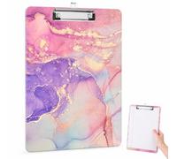 Pink Clipboard a4 with Low Profile Clip, Sparkly Mini Clipboards for Office | A4 Clipboard Durable and Not Easily Bent, Firmly Clamped with Clips, Lightweight and Portable, Convenient for Writing Records