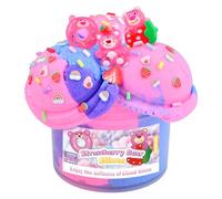Pink Cloud Slime Kit, Super Soft Texture, Premium Scented Strawberry Bear Slime Kit Toys for Girls and Boys, Idea Birthday Party Favors for 6-12 Year Olds, Goodie Bag Stuffers