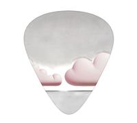 Pink clouds Printed pick set - 12 pieces, thin, medium and thick guitar picks, suitable for guitar, bass, electric guitar and ukulele