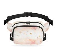 Pink Clouds Starlight Fanny Pack Waterproof Belt Bag Crossbody Bags for Women Men Holiday Gifts