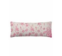 Pink Coastal Starfish Body Pillow Cover 20 x 54 Inch Decorative Pillow Cover Nautical Beach Conch Seashhells Lumbar Pillowcase Seasonal Rectangle Cushion Case for Couch Sofa Bed Living Room