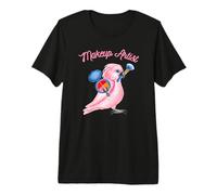 Pink Cockatoo Parrot Makeup Artist Watercolor Premium T-Shirt