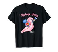 Pink Cockatoo Parrot Makeup Artist Watercolor Value Graphic T-Shirt
