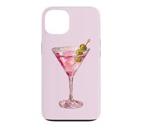 Pink Cocktail Martini Olive Girly Bar Cart Cool Girl Art Case for iPhone 13