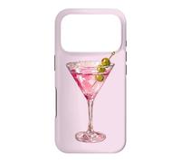 Pink Cocktail Martini Olive Girly Bar Cart Cool Girl Art Case for iPhone 17 Pro
