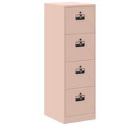 Pink Cold Rolled Steel Filing Cabinet with 8 Drawers and Cam Locks 44 x 50 x 139 cm Metal Frame for Office and Living Room Space Saving Rustproof Modern Storage System