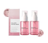 Pink Collagen Peptide Serum for Face, Anti-Aging Essence with Niacinamide, Hyaluronic Acid for Wrinkle Reduction, Firming, Hydration & Brightening Even Skin Tone (30ml, 2pc)