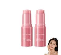 Pink Collagen Volume Multi Balm,Collagen Multi Balm Stick - Anti-Aging Wrinkle Care, Hydrating Balm for Face, Neck, Lips & Eyes, Glow Makeup Base, Plumping & Smoothing Fine Lines (2PCS)