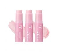 Pink Collagen Volume Multi Balm Stick, Face Moisturizer with Peptides, Hydrating Stick for Lips Eyes Neck, Firming Plumping Anti-Aging Skin Care, 10g (3Pcs)