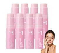Pink Collagen Volume Multi Balm Stick, Multi Balm Stick for Face with Collagen, Instant Smooth Line Smoother, Volumizing Plumping Hydrating Firming for Face, Eyes, Lips, Neck, Radiantly. (8PCS)