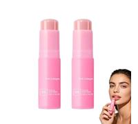 Pink Collagen Volume Multi Balm, Wrinkle Bounces Multi Balm Stick Korean, Instant Smooth Line Smoother, Volumizing Plumping Hydrating Firming for Face, Eyes, Lips, Neck, Collagen Plumping Balms (2PCS)