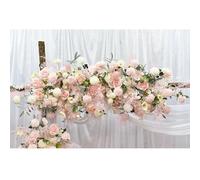 Pink Color Artificial Flowers For Wedding Decoration Welcome Sign Floral Arrangement Wedding Arch Flower Row Background (Pink 1)