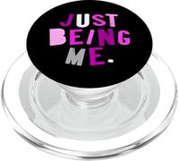 Pink Color Just How I Be Pink Graphic PopSockets PopGrip for MagSafe