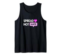 Pink Color Love Not Hate Pink Graphic Tank Top