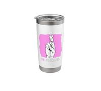 Pink Color No Promises Pink Graphic Stainless Steel Insulated Tumbler