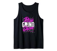 Pink Color Rise Grind Shine Pink Graphic Tank Top