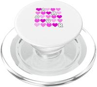Pink Color Spell Out The Love Pink Graphic PopSockets PopGrip for MagSafe