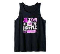 Pink Color The Hustle Looks Crazy Pink Graphic Tank Top