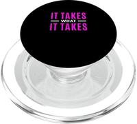 Pink Color What It Takes Pink Graphic PopSockets PopGrip for MagSafe